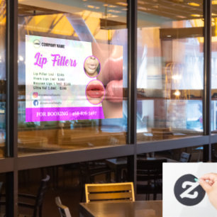 Clik voor venster Lipvullingservices Raamsticker