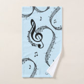 Climacic G Clef Music Blue (Serviette à main)