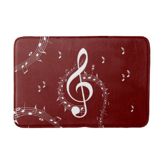 Climactic G Clef Music Red Badmat