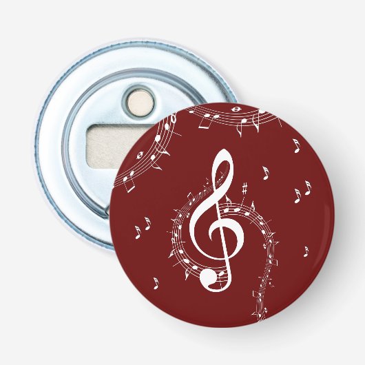 Climactic G Clef Music Red Button Flesopener (Voorkant)