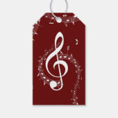 Climactic G Clef Music Red Cadeaulabel (Voorkant)