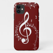 Climactic G Clef Music Red Case-Mate iPhone Case (Achterkant)