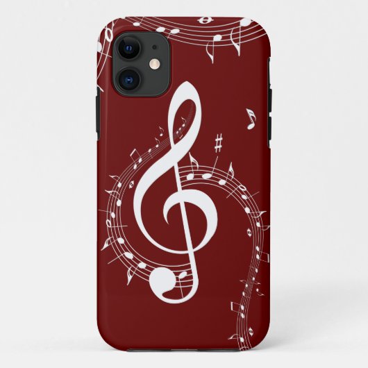 Climactic G Clef Music Red Case-Mate iPhone Case (Achterkant)
