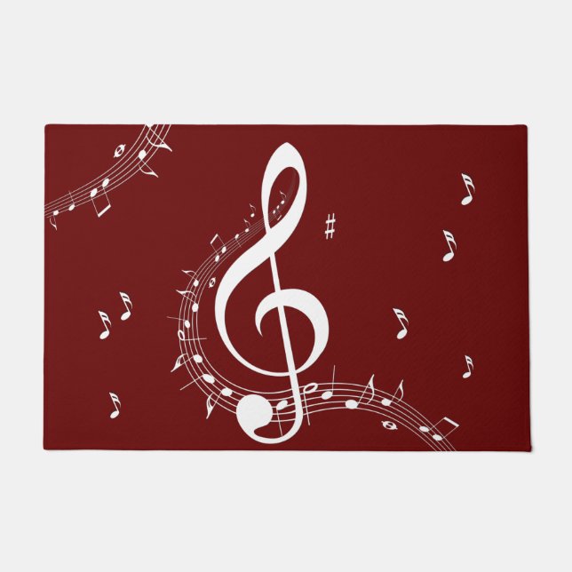 Climactic G Clef Music Red Deurmat (Voorkant)