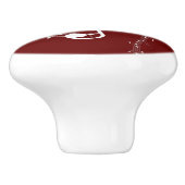 Climactic G Clef Music Red Keramische Knop (Zijkant)