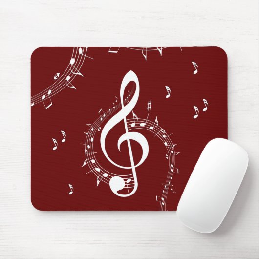 Climactic G Clef Music Red Muismat (Met muis)