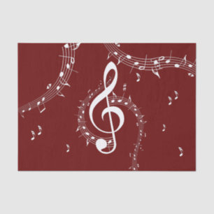 Climactic G Clef Music Red Tissuepapier