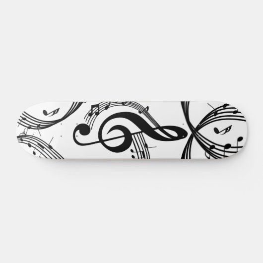 Climactic G Clef Music Skateboard (Horizontaal)