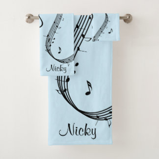Climactisch G Clef Music Blue Bad Handdoek