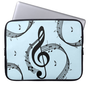 Climactisch G Clef Music Blue Laptop Sleeve