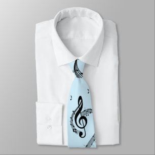 Climactisch G Clef Music Blue Stropdas