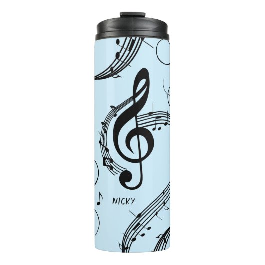 Climactisch G Clef Music Blue Thermosbeker (Voorkant)