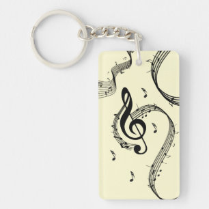 Climactisch G Clef Yellow Sleutelhanger