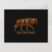 Climate Change Environmental Protection Wolf Briefkaart (Voorkant)
