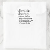 Climate Change Ronde Sticker (Tas)