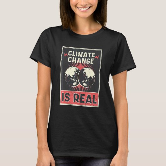 Climate Change Save Planet T-shirt (Voorkant)