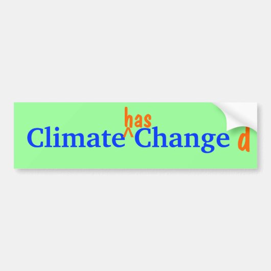 Climate Changed Bumpersticker (Voorkant)