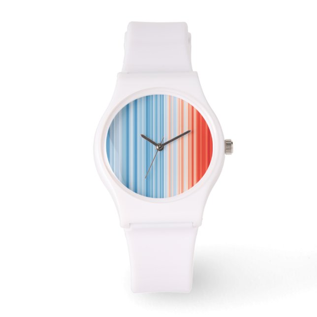 Climate Crisis Warming stripes  Horloge (Voorkant)