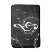 Climate G Clef Music Black Badmat (Voorkant Verticaal)