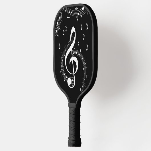 Climate G Clef Music Black Pickleball Paddle (Links)
