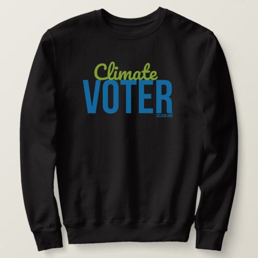 Climate Voter sweatshirt noir unisex (Design devant)