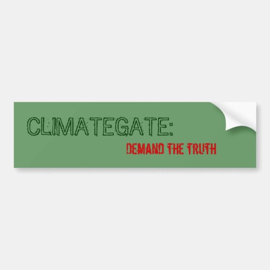 CLIMATEGATE:, eis de waarheid Bumpersticker (Voorkant)