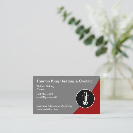 Climatisation HVAC Carte de visite moderne (Debout devant)