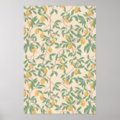 Climbing Lemon Tree Chinoiserie Poster Wall Art (Devant)
