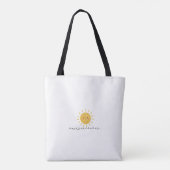Climbing Plant Totem Tote Bag with Sunny Pun Back (Dos)