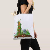 Climbing Plant Totem Tote Bag with Sunny Pun Back (De près)
