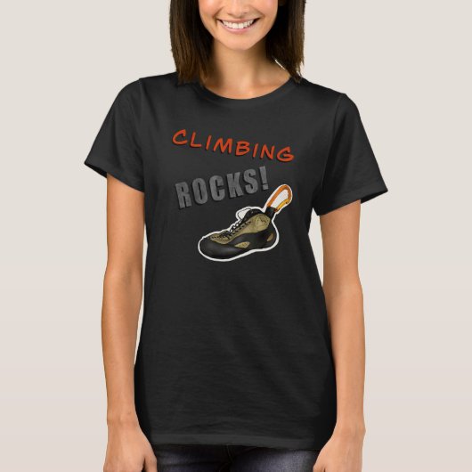 Climbing Rocks Cute play on words T-shirt (Voorkant)