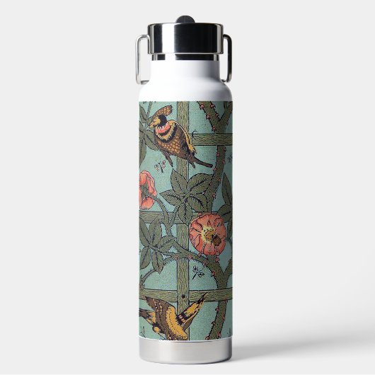 Climbing Roses & Small Birds, William Morris Waterfles (Voorkant)