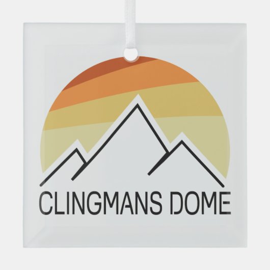 Clingmans Dome Retro Glas Ornament (Voorkant)