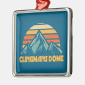 Clingmans Dome Retro Turquoise Metalen Ornament (Links)
