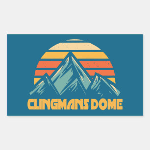 Clingmans Dome Retro Turquoise Rechthoekige Sticker