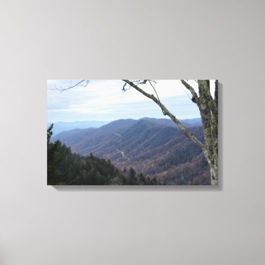 Clingmans Dome Smoky Mountains Canvas Afdruk (Voorkant)