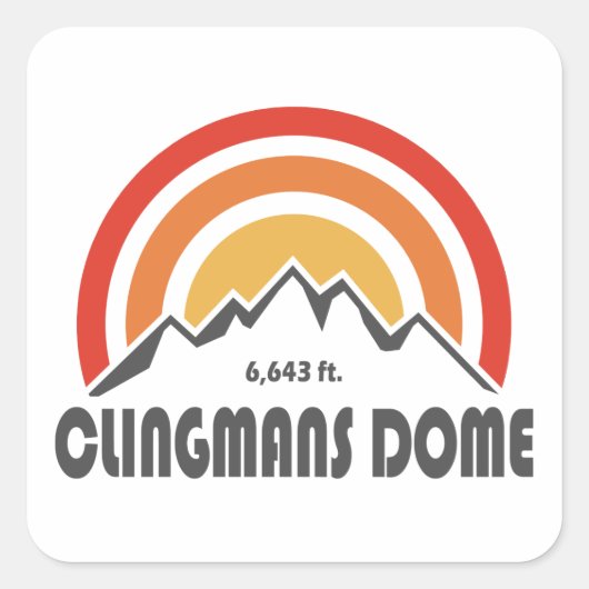 Clingmans Dome Vierkante Sticker (Voorkant)