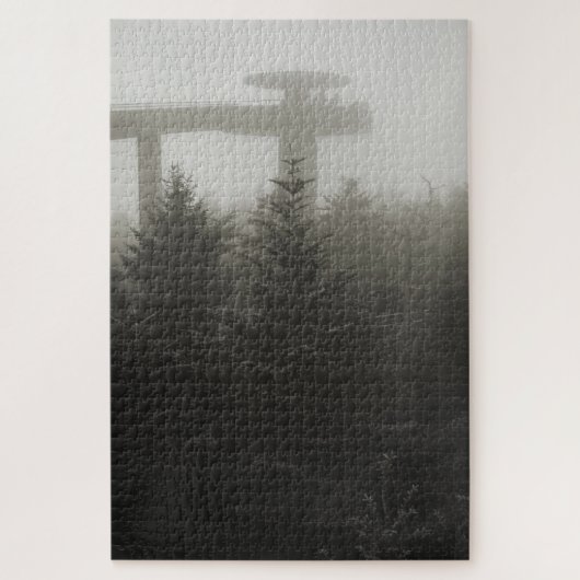 Clingmans-koepel in de mist - GSMNP - 20x30 Legpuzzel (Verticaal)