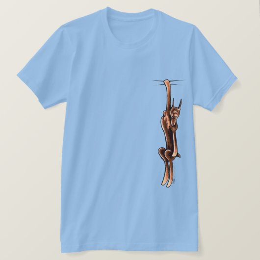 Clingy Red Rust Doberman Pinscher T-shirt (Design voorkant)