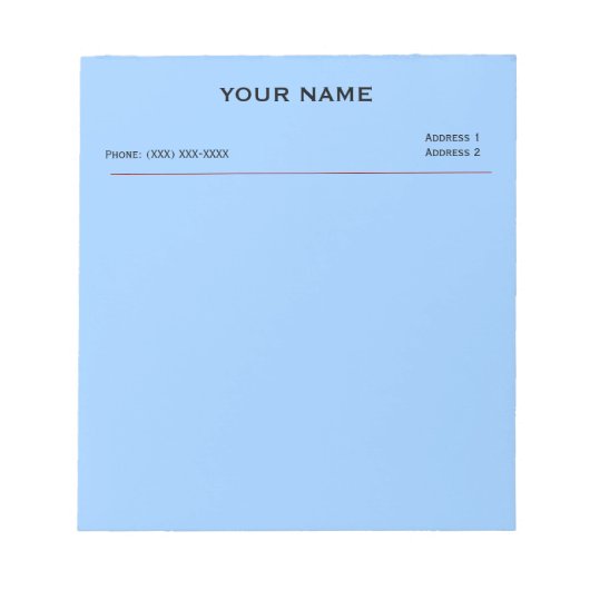 Clinic Memo Pads (Sky Blue) Notitieblok (Voorkant)