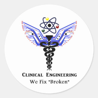 Clinical Engineering Logo Ronde Sticker