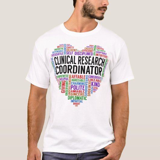 Clinical Research Coordinator Heart T-shirt (Voorkant)
