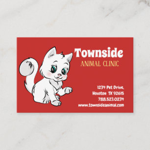 Clinique animale 2 Carte de visite de taille europ