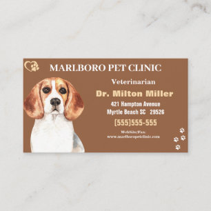 Clinique beagle pour animaux de compagnie Cartes d