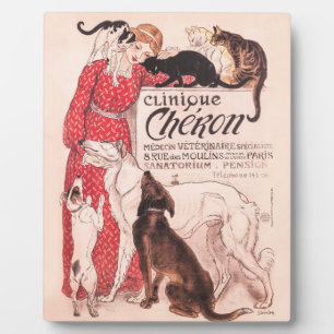 Clinique Cheron Dog Cat Steinlen Poster Fotoplaat