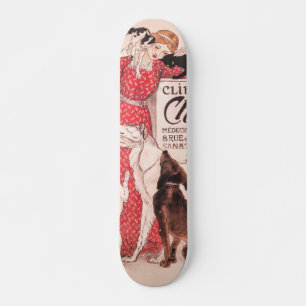 Clinique Cheron Dog Cat Steinlen Poster Skateboard