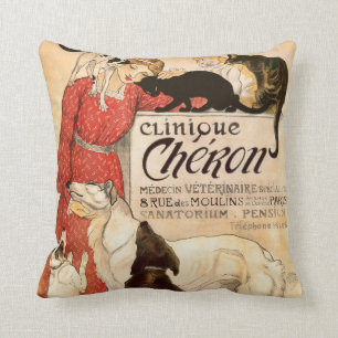 Clinique Cheron Paris Veterinary Advertisement Kussen