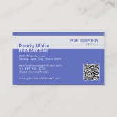 Clinique de soins dentaires Carte de visite bleu (Dos)