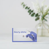 Clinique de soins dentaires Carte de visite bleu (Debout devant)