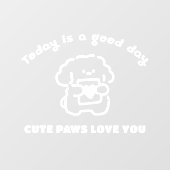 Clinique vétérinaire blanche Autocollant de fenêtr (Feuille)